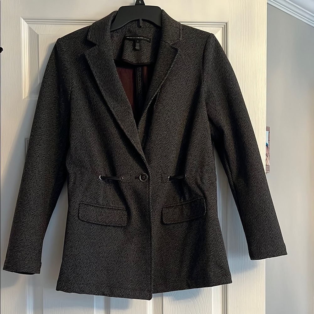 Women's WHBM Grey/Black Tweed Blazer